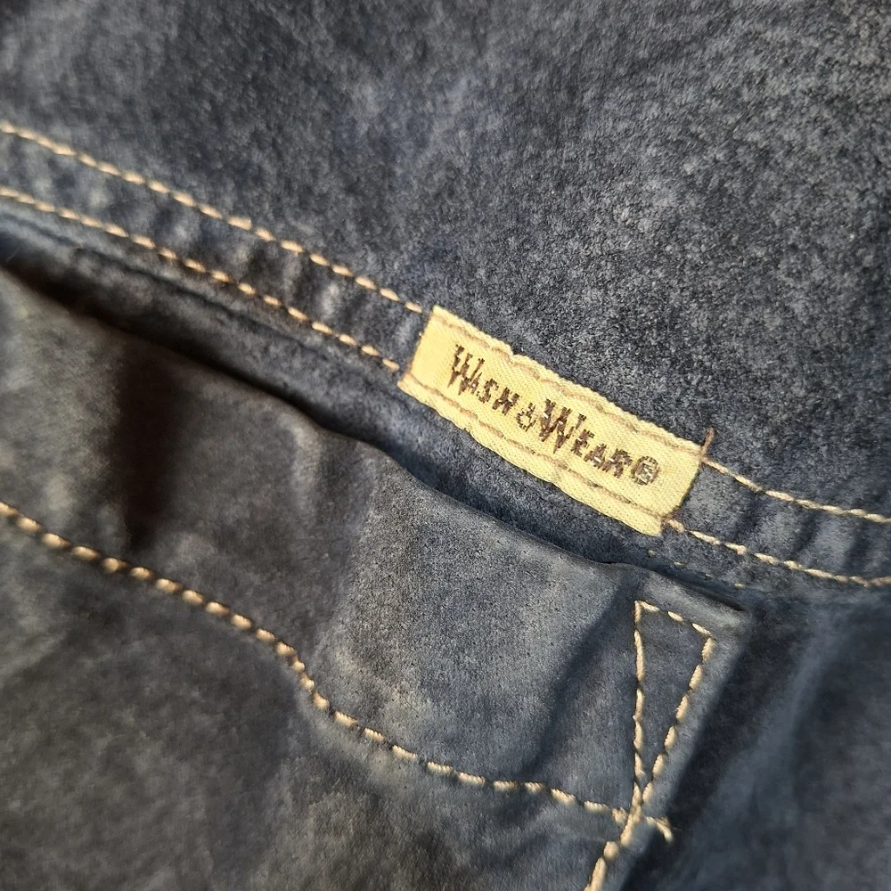 Vintage Wash & Wear Leather Suede Button Up Overshirt Jacket Shirt Coat - Picture 7 of 12